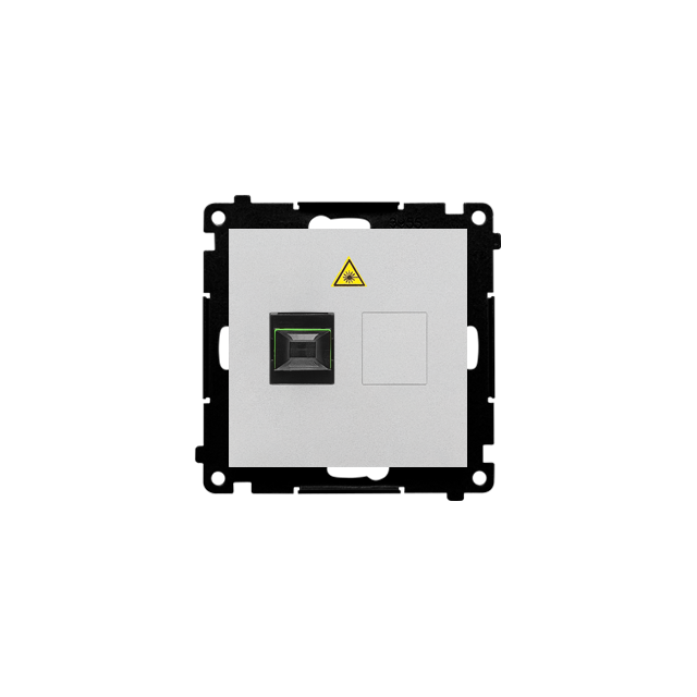 Simon 55 Gniazdo światłowodowe / optyczne pojedyncze SC/APC Aluminium mat TGS1.01/143 KONTAKT