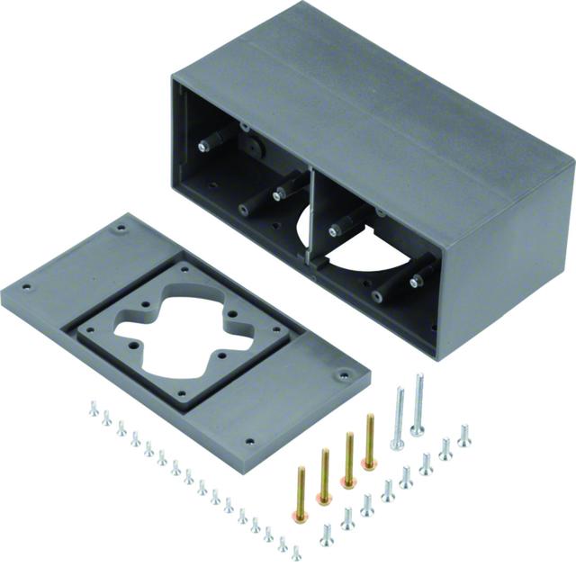 tehalit.VE-EE Puszka napodłogowa 4 stal szary PA GBZ47011 HAGER