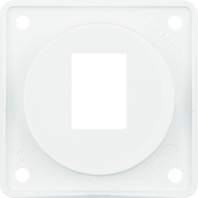 BERKER Integro Flow Płytka nośna pojedyncza do gniazd modularnych AMP biały 945572509 HAGER