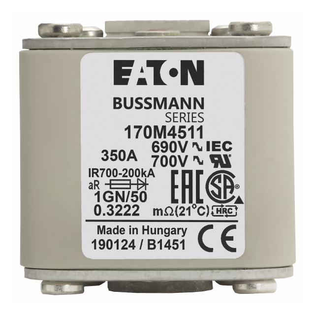 FUSE 350A 690V 1GN/50 AR UC Wkładka szybka 350A AC 690V rozmiar 1 53x69x51 mm aR IEC UL w 170M4511 E
