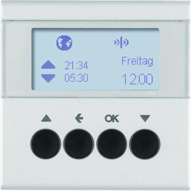 BERKER B.Kwadrat/B.7 KNX RF quicklink Łącznik żaluzjowy czasowy do sterownika żaluzjowego i mechanizmu zasilającego Berker.Net aluminium 85745183 HAGER