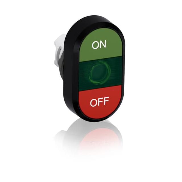 Przycisk podwójny ON-OFF zielone pole podświetlany MPD3-11G