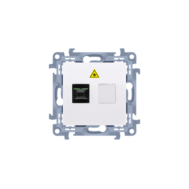 Simon 10 Gniazdo światłowodowe / optyczne pojedyncze SC/APC biały