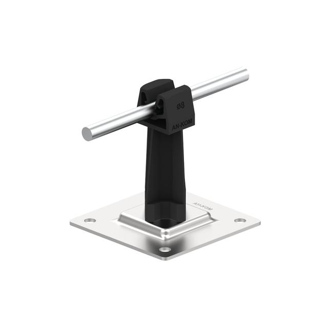 AN-11P/OH/C-N Uchwyt na płytce stal.H=7cm Z-zatrz. /OH/ czarny