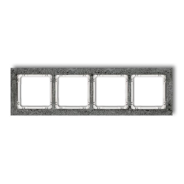 "DECO Ramka poczwórna - beton (ramka: antracytowa