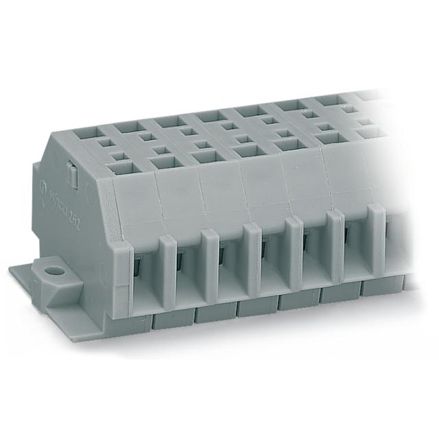 listwa zaciskowa 2-przewodowa 4 mm2 5-torowa szara stopki montażowe /100szt./ WAGO