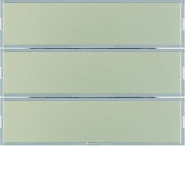 BERKER KNX e/s K.x Przycisk potrójny z polem opis. z diodami LED RGB i czujnikiem temperatury stal szl.  80163773 HAGER