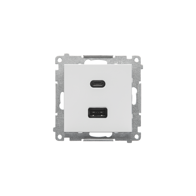 Simon 55 Ładowarka typ USB C+A 30W 230V jasnoszary mat TEC2CAQ.01/114 KONTAKT