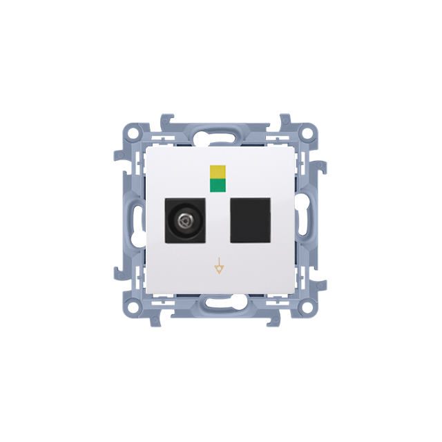 Simon 10 Gniazdo ekwipotencjalne pojedyncze biały