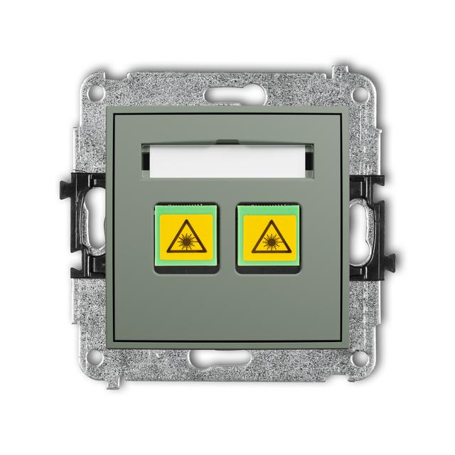 ICON Mechanizm gniazda światłowodowego/optycznego podwójnego szałwiowy