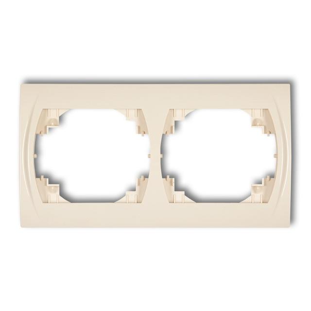 LOGO Ramka pozioma podwójna beżowa