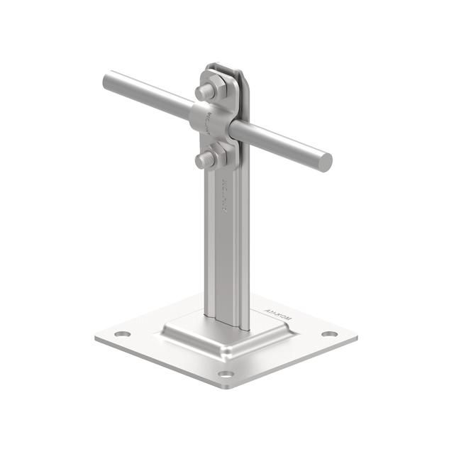 AN-11G/OH/-N Uchwyt na płytce stalowej H=12cm Z-śruba/OH/