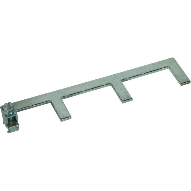 Szyna uziemiająca 3-biegunowa, 10 modułów TE, z zaciskiem do 25 mm2