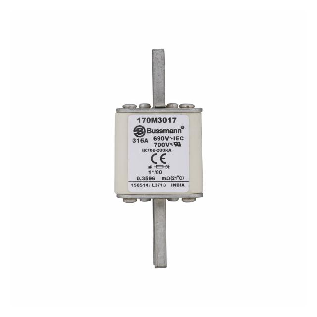 315A 690V 1*/80 aR INDICATOR FUSE Wkładka szybka 315A AC 690V compact DIN 1 45x45x104 mm, 170M3017 E
