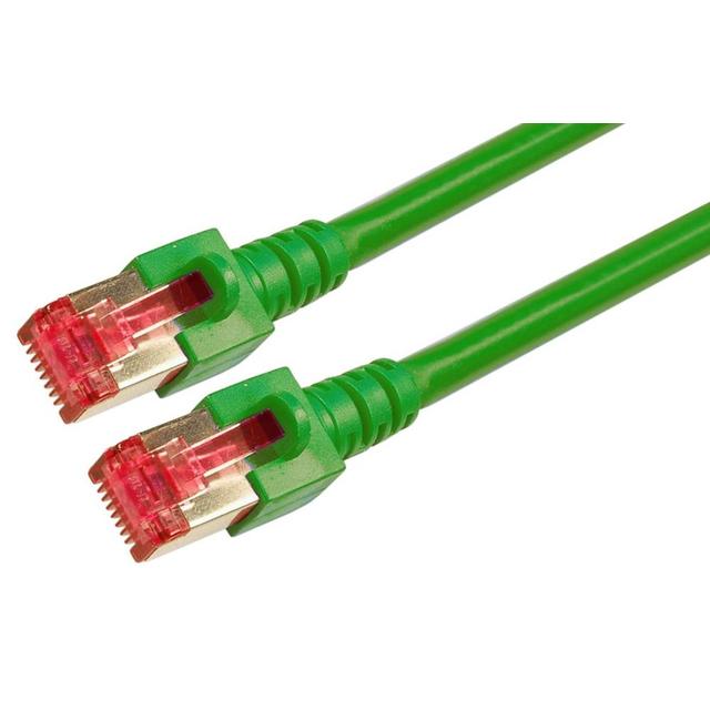 Patchcord RJ45 S/FTP kat. 6 LSZH zielony 15m
