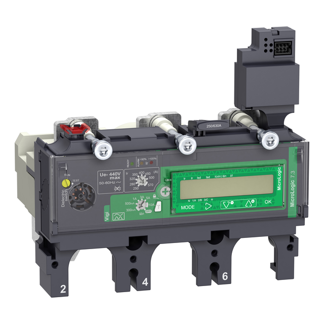 Wyzwalacz elektroniczny, ComPacT NSX, MicroLogic 7.3E Vigi, 570A, 3P3D, do NSX630