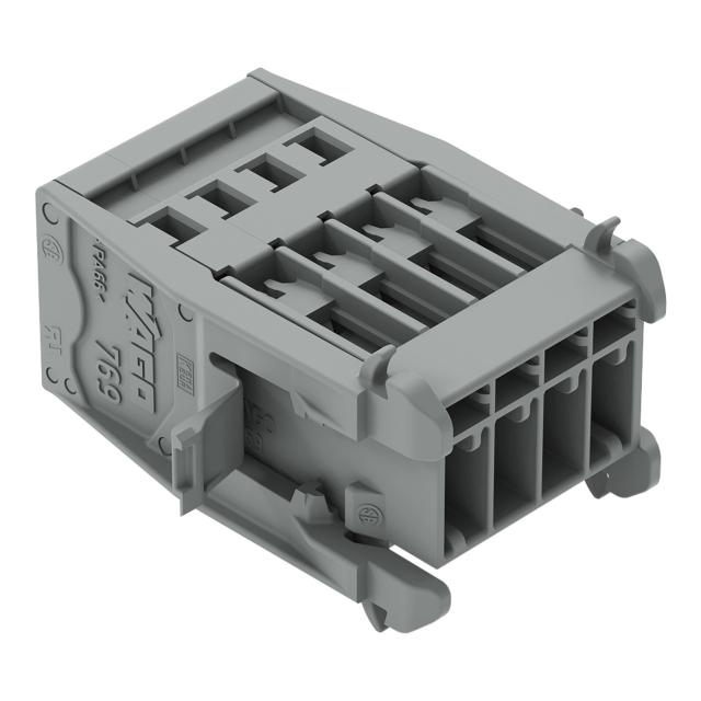 X-COM wtyk 4-biegunowy szary raster 5 mm /25szt./ WAGO