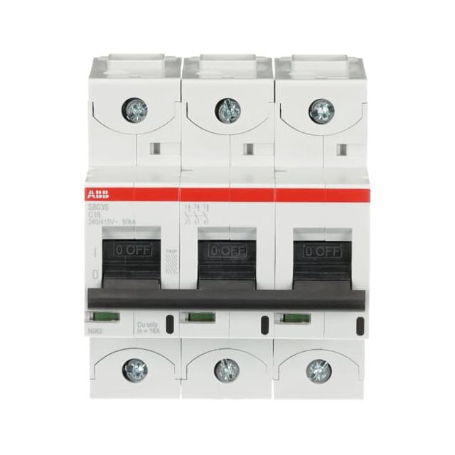 S803S-C16 Wyłącznik nadprądowy 50kA 3P C16A 2CCS863001R0164 ABB