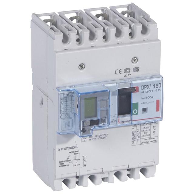 Wyłącznik DPX3 160 Z Zab. R-Pr. 4P 100A 36kA 420115 LEGRAND