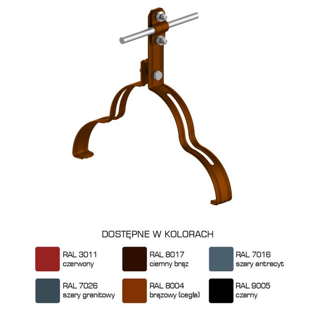 AN-15H/LA/-N Uchwyt gąsior.prof. Z-śruba WZÓR 8 H=10 cm /LA/