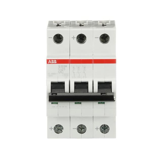 S203M-C25UC Wyłącznik nadprądowy 10kA AC/DC 3P C25A 2CDS273061R0254 ABB