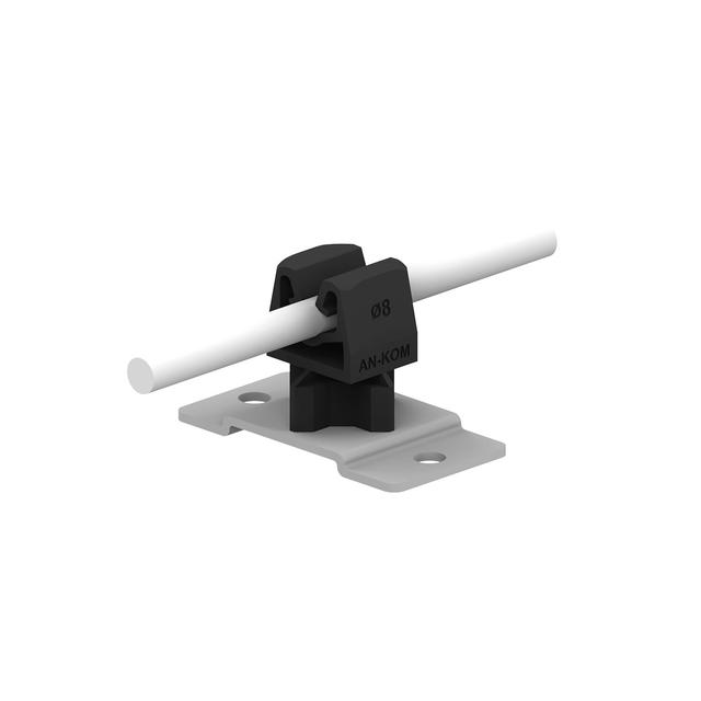 AN-11UN/OG/C Uchwyt na drut przykr.Z-zatrz.H=3,5cm /OG/ czarny