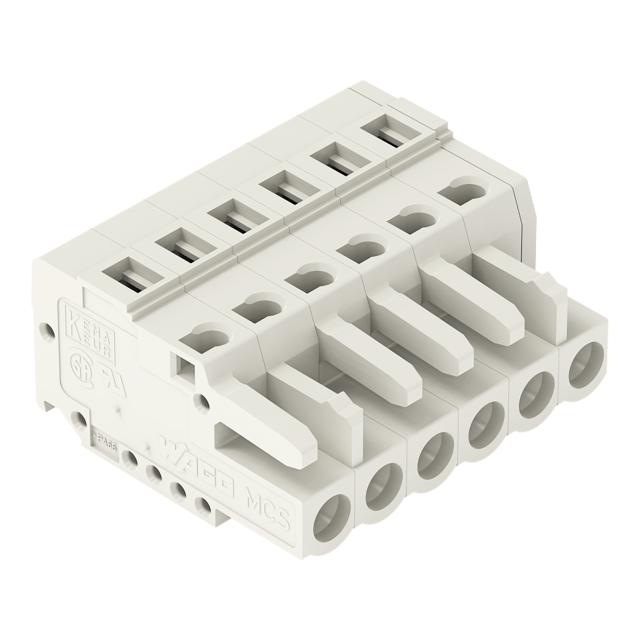 Gniazdo MCS‑MIDI Classic 6‑biegunowe jasnoszare raster 5mm 721‑106/026‑000 /50szt./ WAGO