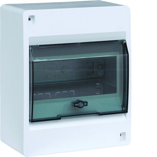IC2 Rozdzielnica 1x6 natynkowa IP40 drzwi transparentne VD106TP HAGER