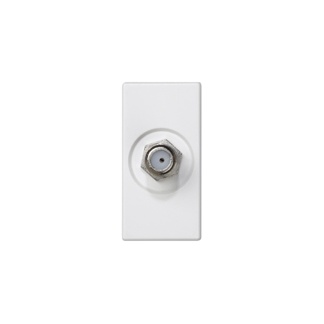 Simon Connect Płytka K45/2 gn. SAT (F) żeńskie 225x45mm+wkład czysta biel