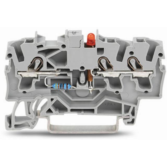 TOPJOBS złączka 3-przewodowa 2,5 mm2 z LED szara