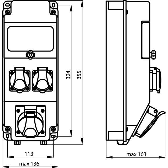ROZDZIELNICA NISKIEGO NAPIĘCIA 3F-16A,5X32A,5X16A,