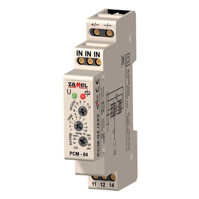 PRZEKAŹNIK CZASOWY 24V AC/DC TYP: PCM-04/24V