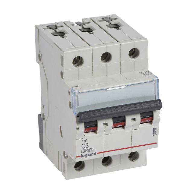 WYŁĄCZNIK NADPRĄDOWY S 303 3P C 3A 6000A SERII TX3, Legrand