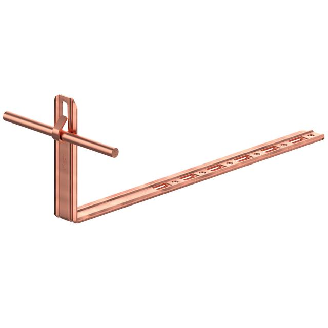 AN-19KL/CU/-N Uchwyt dach.regul.pros.Z-zag. L=28cm,H=10,4cm /CU/