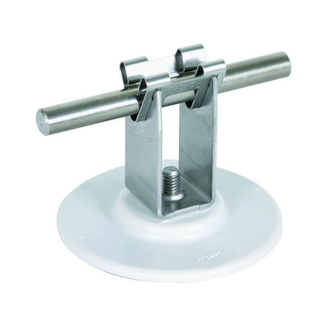 Wspornik dachowy DEHNgrip, przyklejany, wys. 32 mm, stal nierdzewna NIRO/tworzywo, szary