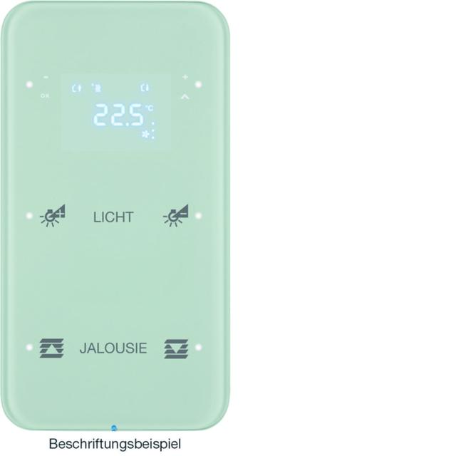 BERKER R.1 Sensor dotykowy podwójny z regulatorem temperatury konfigurowalny szkło biały 75642160 HAGER