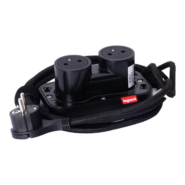 INCARA: ELECTR'ON - PODSTAWA 2X2P+Z - 2,5 M-CZARNY, Legrand