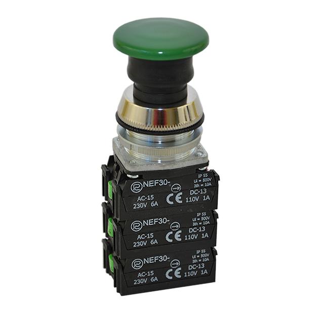 Przycisk NEF30-UD3X3Y zielony W0-NEF30-UD 3X3Y Z PROMET