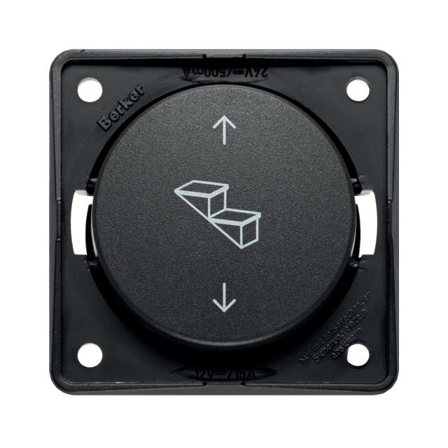 Integro Łącznik przyciskowy odwracający polaryzację z nadrukiem stopni i strzałek, antracyt, mat