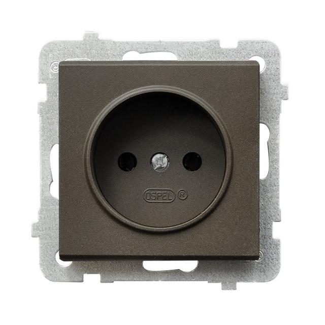 SONATA Gniazdo pojedyncze - kolor czekoladowy metalik