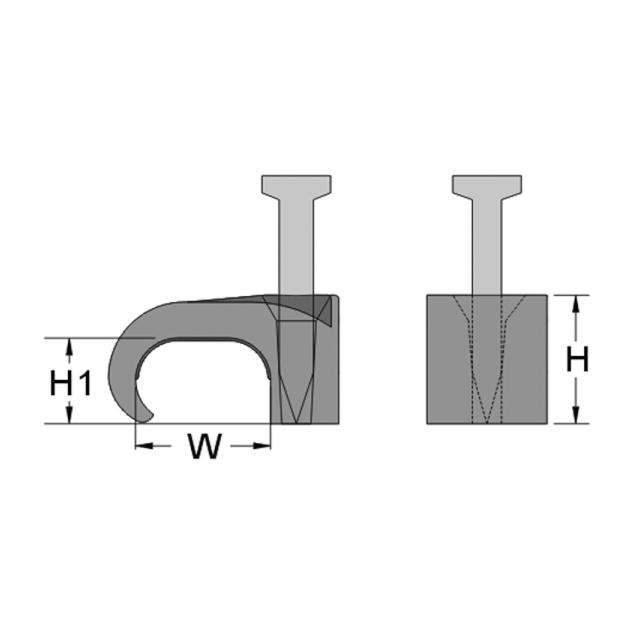 Uchwyt mocujący flop 6x10 biały