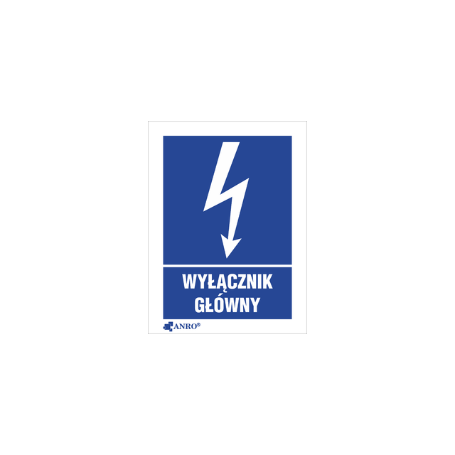 WYŁĄCZNIK GŁÓWNY  52X74 FOLIA SAMOPRZYLEPNA