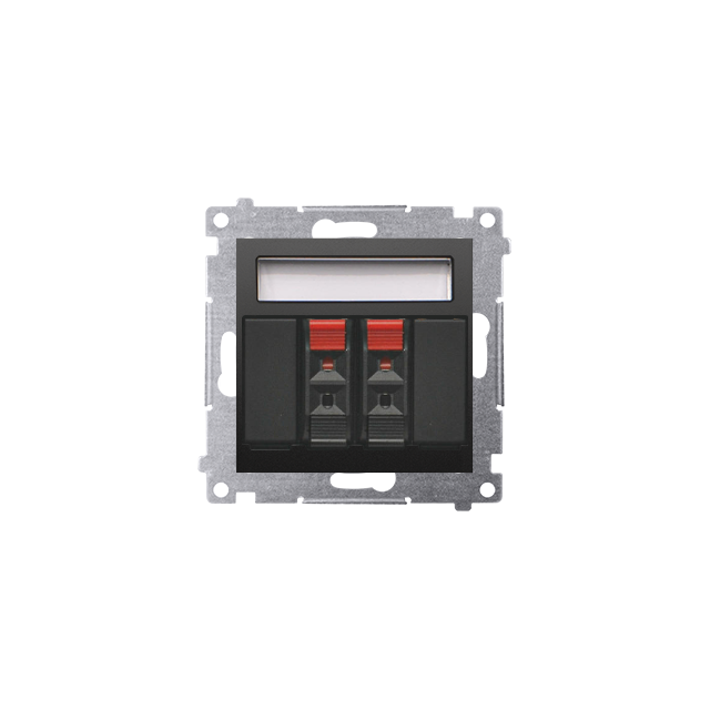 Simon 54 Gniazdo głośnikowe 2-krotne Przekrój przewodów dla wejścia i wyjścia 25 mm2 czarny