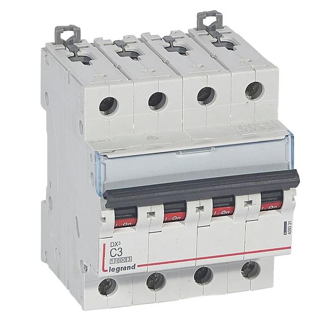 WYŁĄCZNIK NADPRĄDOWY S 314 4P C 3A 10000A SERII DX3, Legrand