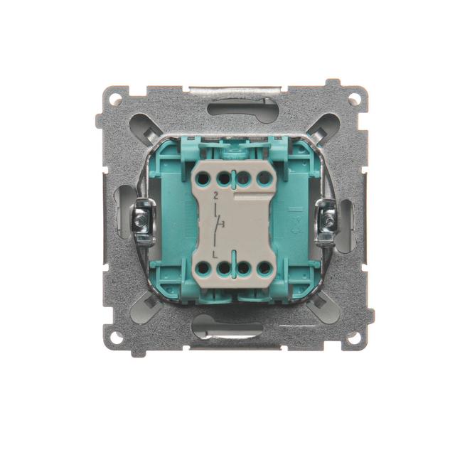 Simon Basic Przycisk światło 10A szybkozłączka stal inox