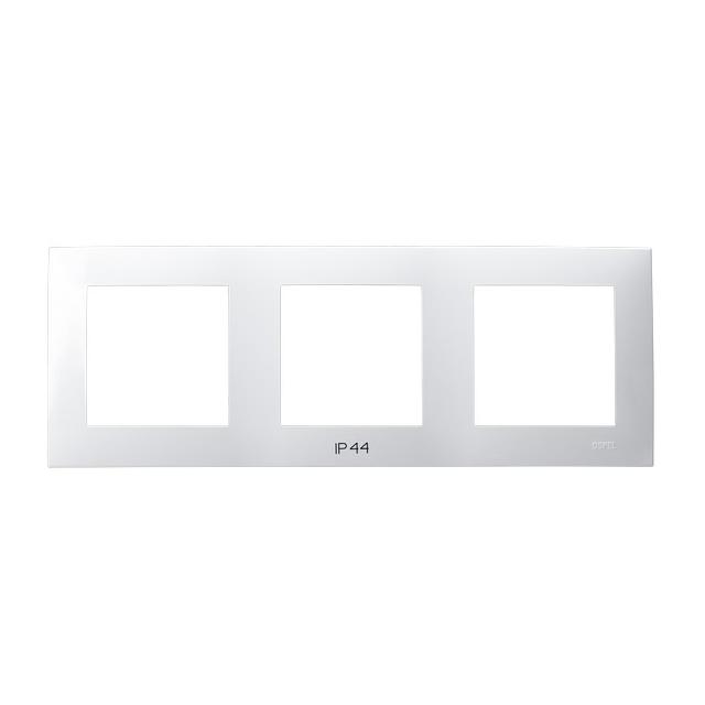 SZAFIR Ramka potrójna do łączników IP-44 - kolor biały