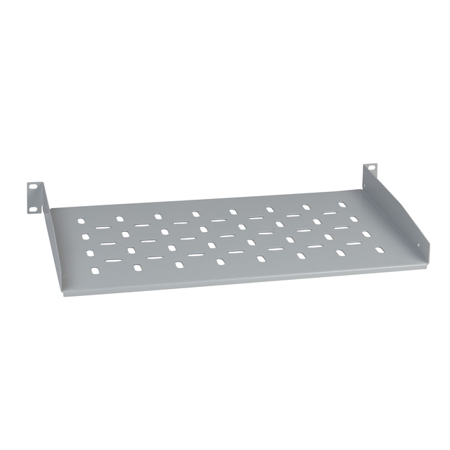 Półka stała 19/ z podwyższeniem 5mm 1U głębokość 250 stalowa RAL7035 15kg NSYBF1U25P SCHNEIDER