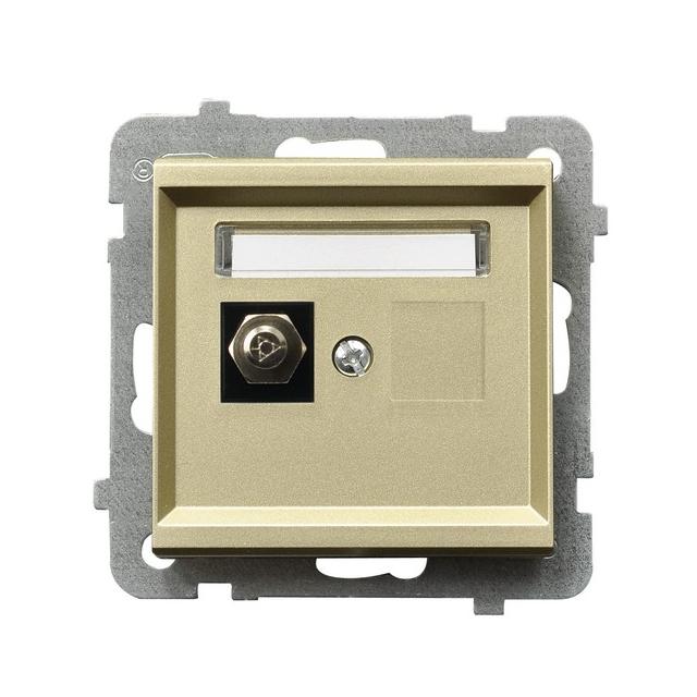 SONATA Gniazdo ekwipotencjalne pojedyncze - kolor szampański złoty