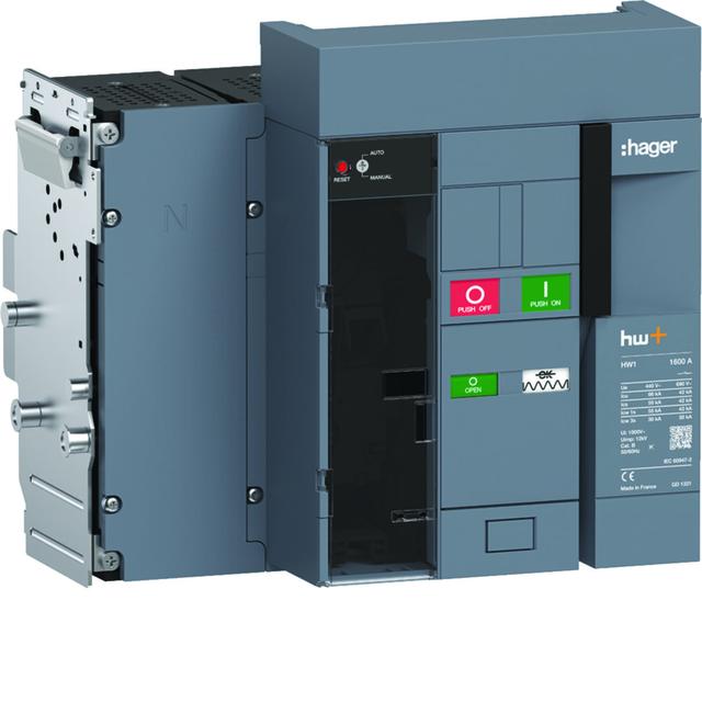ACB HW1 66kA 1600A 4P Wyłącznik wysuwny do wyzwalacza sentinel Energy HW1E416DE HAGER