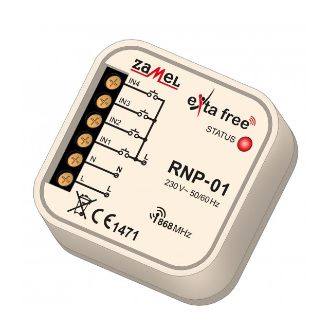 RADIOWY NADAJNIK DOPUSZKOWY 4-KANAŁOWY TYP: RNP-01